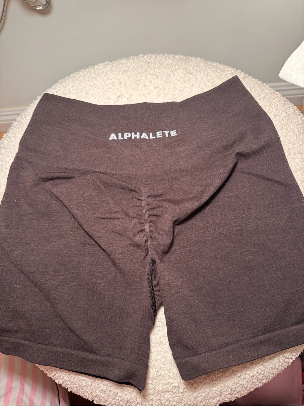 Alphalete Brown High-Rise Seamless Bike Shorts